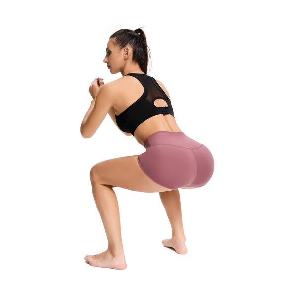 2"/7" High Waist Yoga Shorts Tummy Control Wrkout Running Biker Volleyball Short - Picture 5 of 6